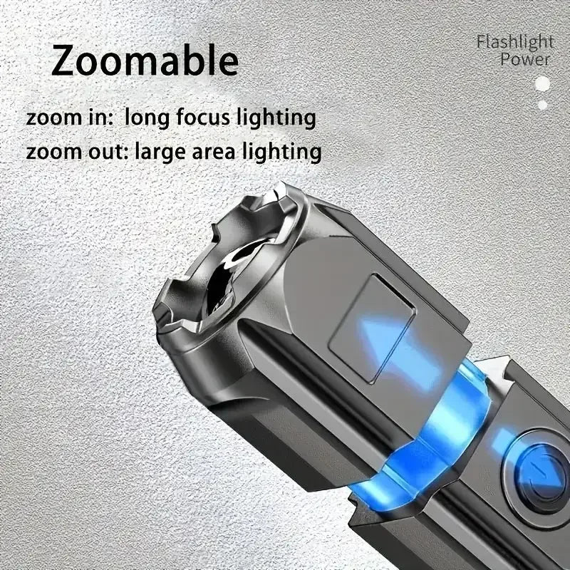 Zoom LED torch close-up
